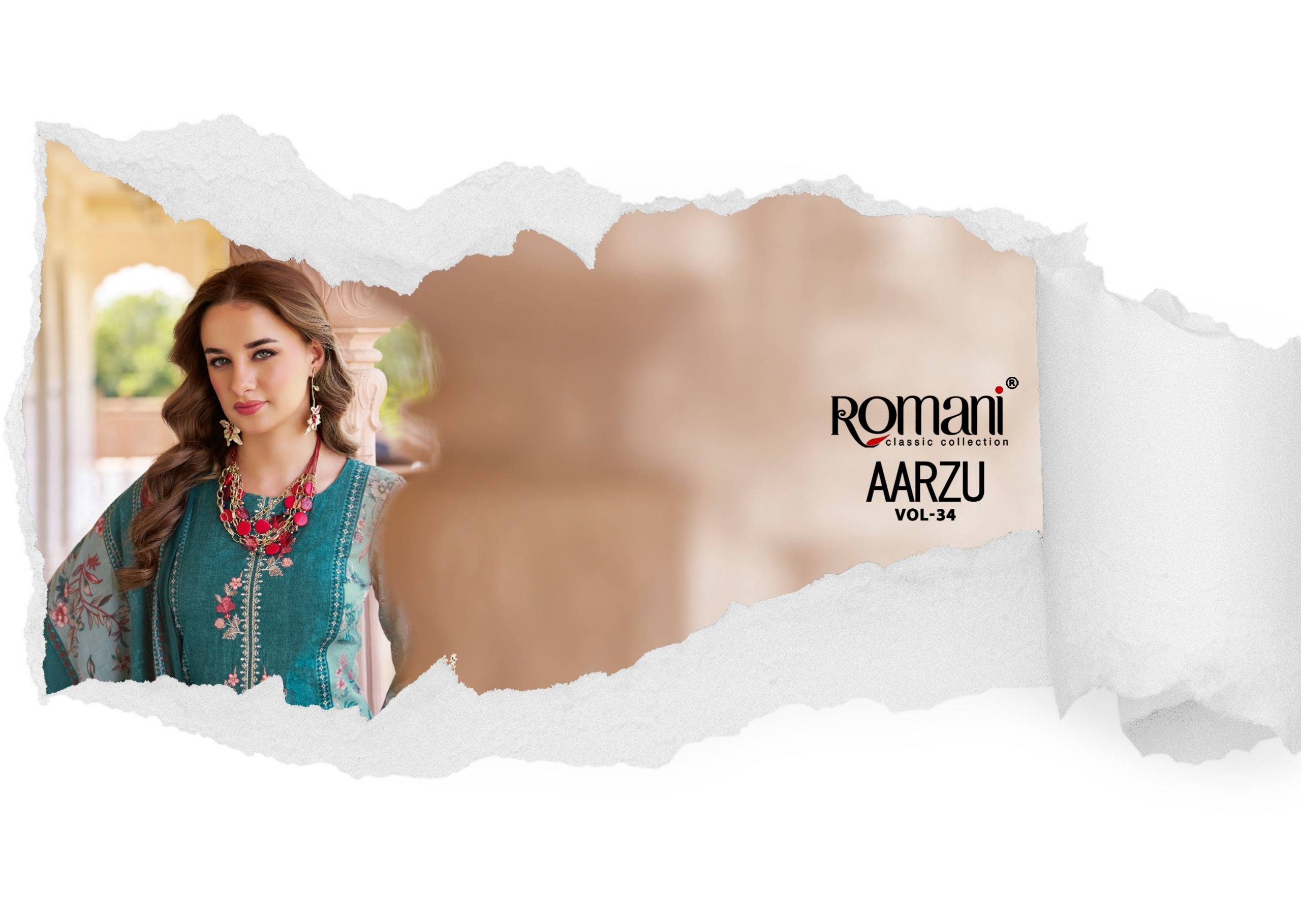 AARZU VOL-34 by ROMANI 1154-001 to 1154-008 series Premium Soft Cotton dresses at Wholesale Price